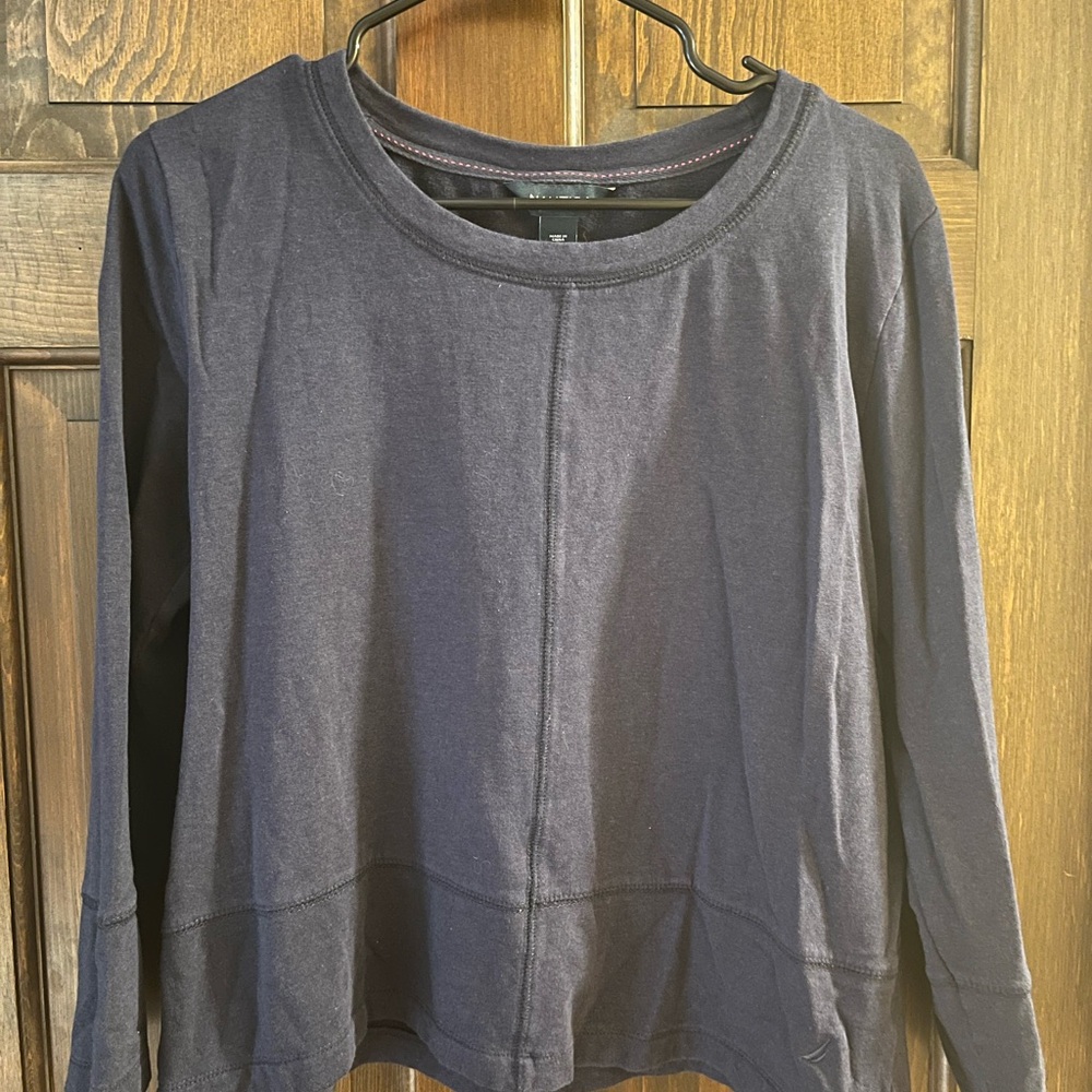 Nautica Women's Long Sleeve Navy Top